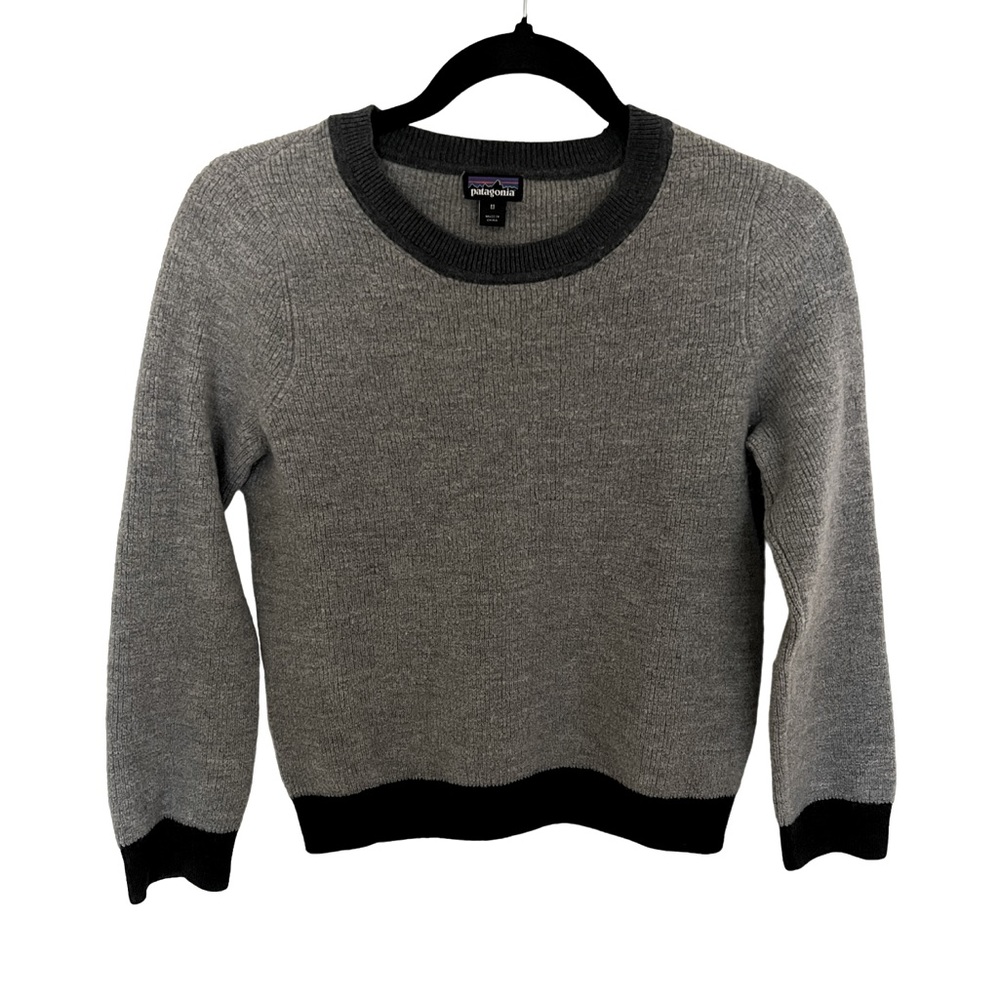 Patagonia Gray Wool Very Crop Sweater